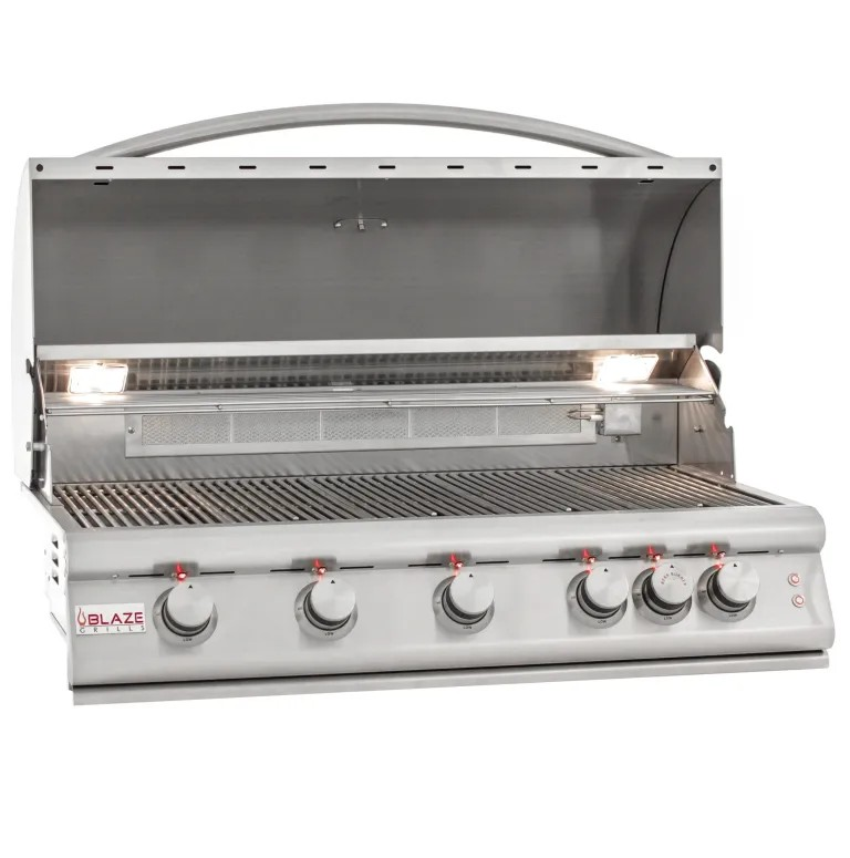 Blaze 40-Inch 5-Burner LTE Gas Grill with Rear Burner and Built-in Lighting System