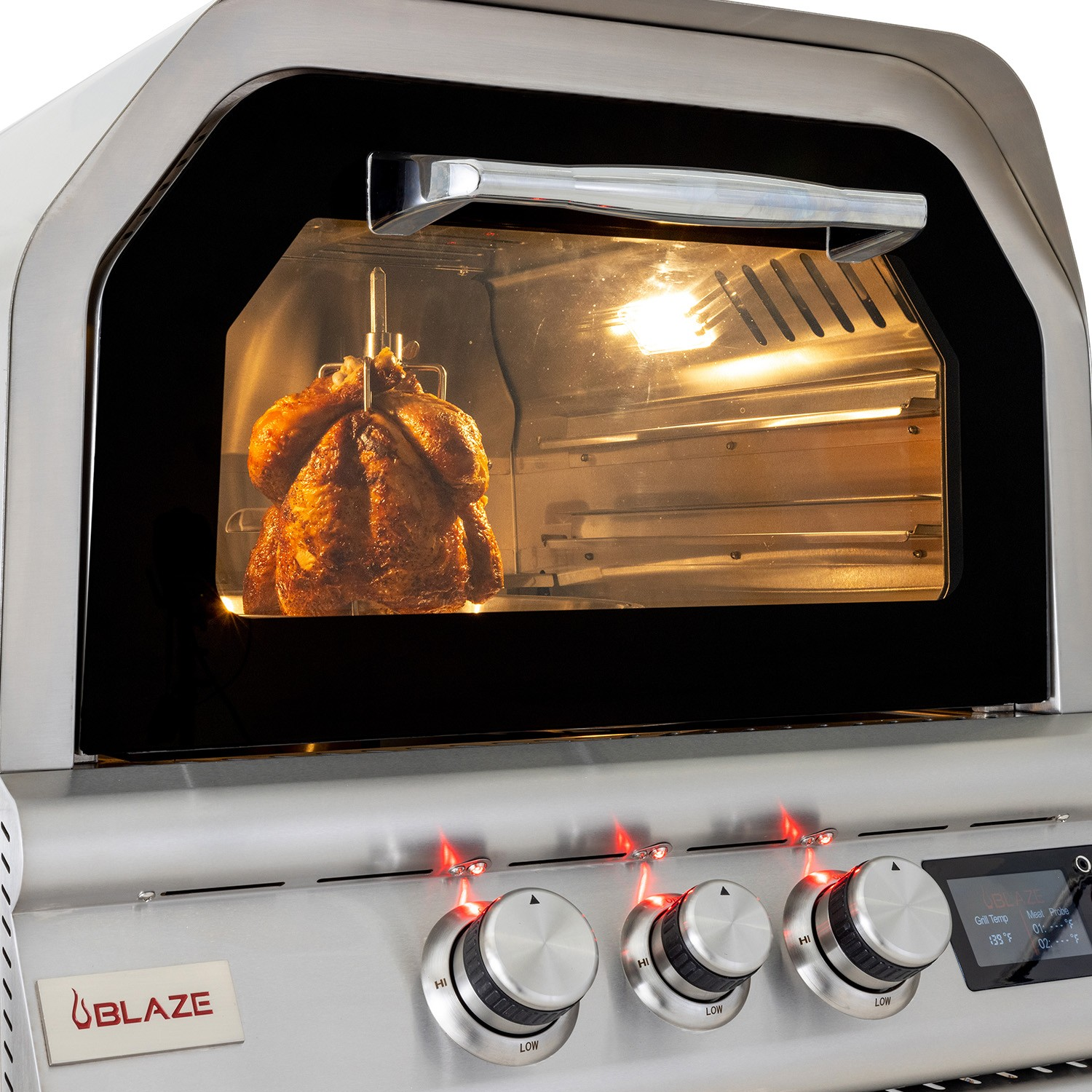 Blaze 26-Inch Gas Outdoor Pizza Oven with Rotisserie