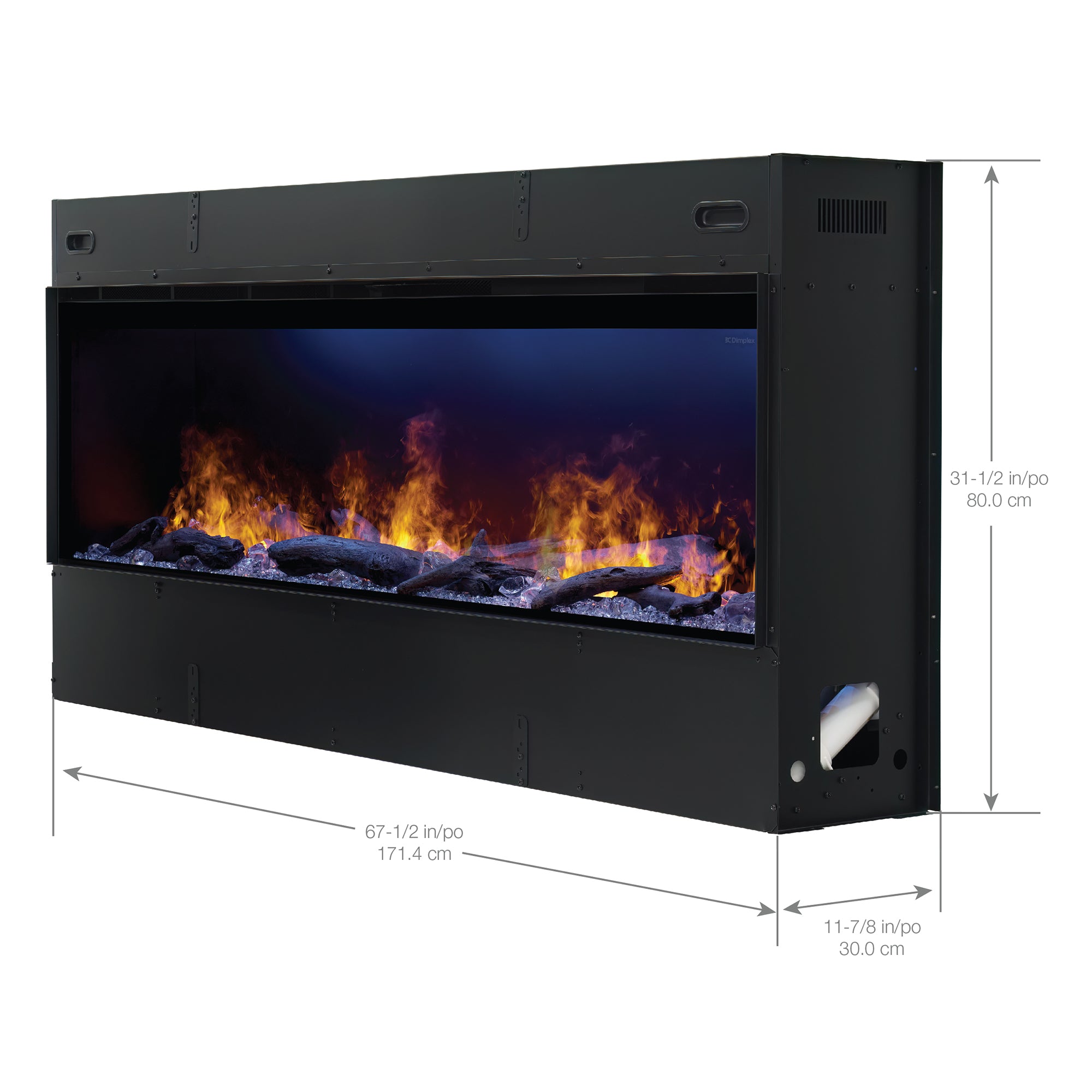 Dimplex Optimyst 66" Linear Vapor Fireplace with Acrylic Ice and Driftwood Media