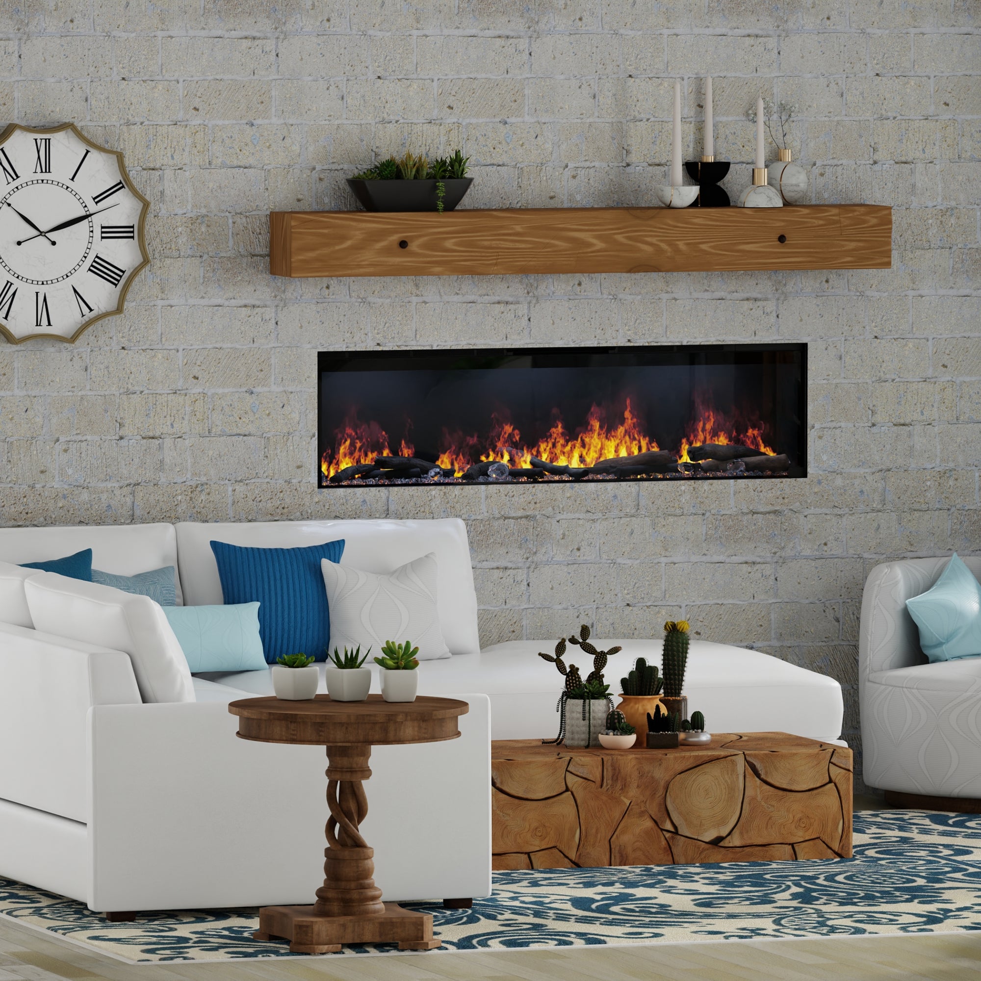 Dimplex Optimyst 66" Linear Vapor Fireplace with Acrylic Ice and Driftwood Media