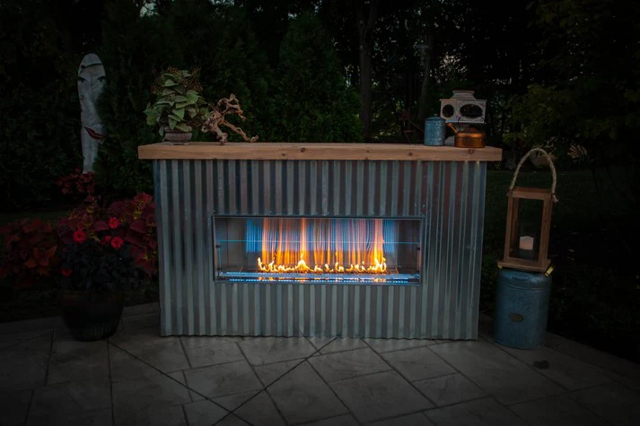 Fire Gear Kalea Bay Outdoor Linear Fireplace (With LED)