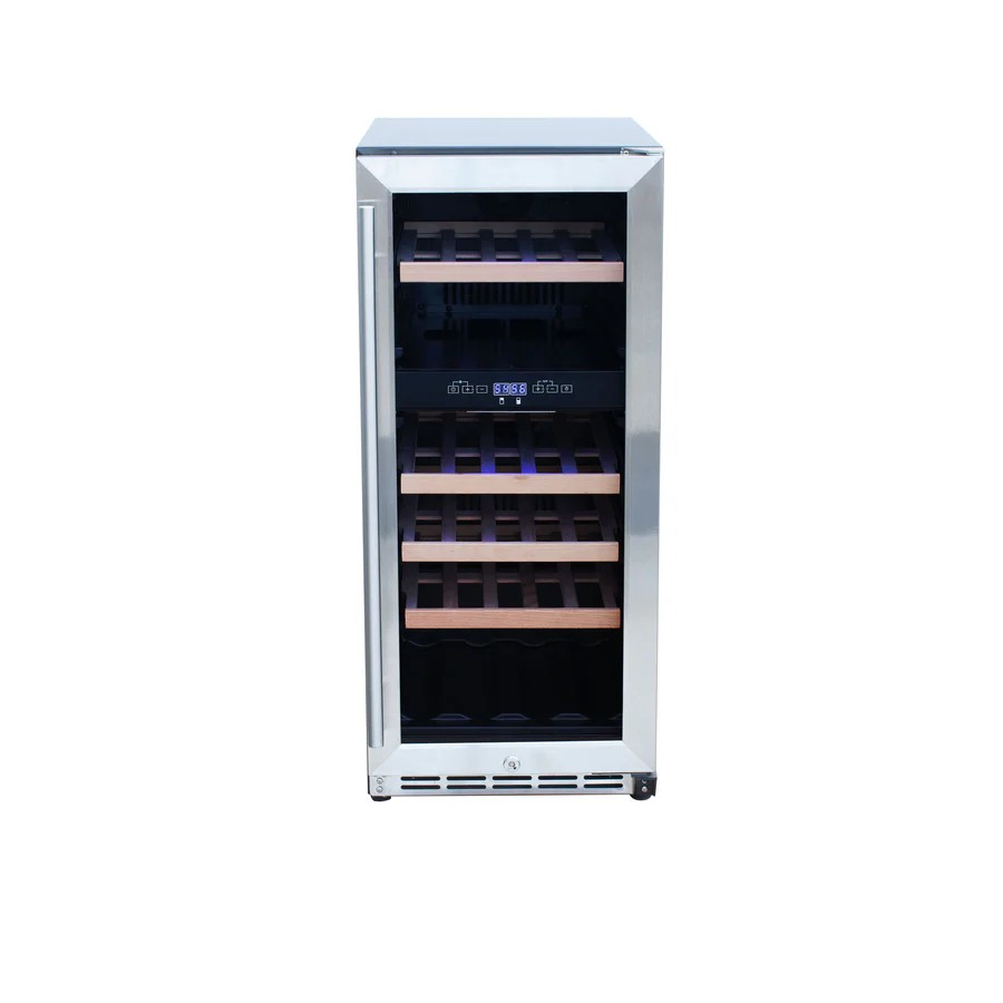 American Made Grills 15" 3.2c Outdoor Rated Dual Zone Wine Cooler